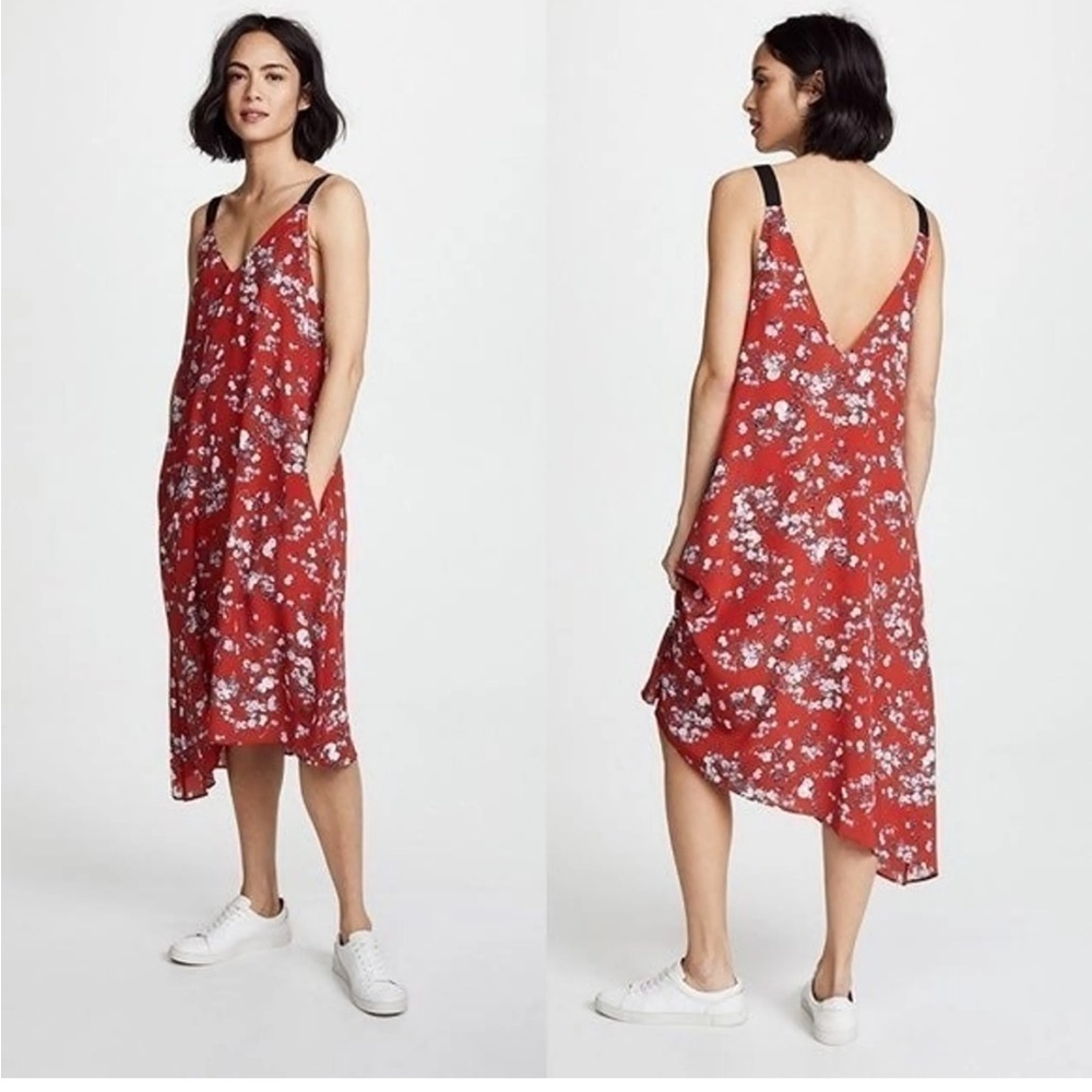 Rag & Bone Zoe Floral Asymmetrical Silk Dress